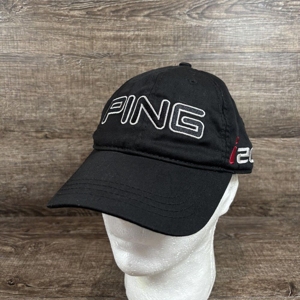Ping I20 Hat Cap Strap Back Men's One Size Black Golf Embroidered Logo